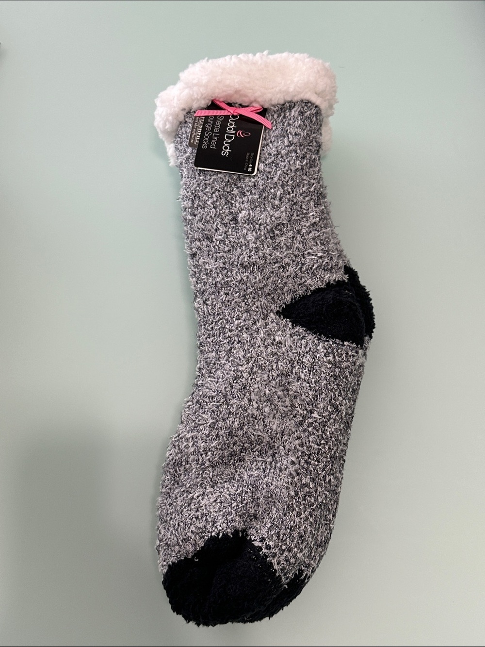 Cuddle Duds Sherpa Lined Lounge Socks.